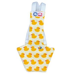 Chicken Diapers Duck Diaper Diaperalls for Hens, Roosters, Ducks, Ducklings - Reusable, Adjustable by Uni Infinity (Yellow Ducks, Duck Small, 1, Count)