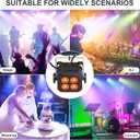 Mini Stage Lights, Corded 4 * 8w Led Par Lights, Lightweight RGBW 4 in 1 LED Stage Lights with DMX512, Sound-Activated Controlled, 4/8 CH Par Lights for Home, Party, Show, Event, 2 Pack