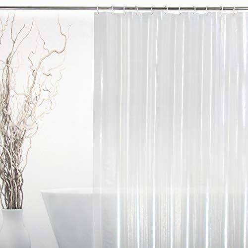 EurCross 72 x 108 inch Extra Long Clear Shower Curtain Liner with 5 Magnets,PVC Free Thick EVA Shower Liner, Heavy Duty Weighted Clear Shower Curtain for Bathroom 108 inch Length