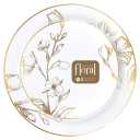Floral Antique 24 Lunch Plates (7") & 12 Dinner Plates (10"), 4/32 Count