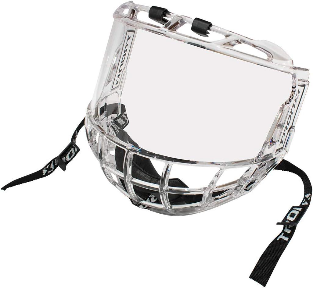 TronX S980 Senior Adult Clear Certified Hockey Full Face Shield Visor Helmet Combo Anti-Scratch/Anti-Fog