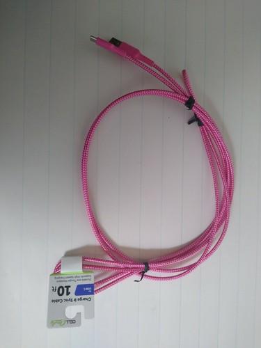 CELL CANDY Charge & Sync Cable for USB C to USB 10 ft