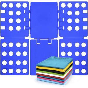 t Shirt Folder Clothes Folding Board Plastic Laundry Folder Home Storage Tool for Adults and Children, Blue