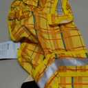 KOOLTAIL Dog Raincoat Hooded Slicker Poncho with Leash Hole, Raincoat for Small Medium Dogs, Waterproof Doggie Rain Jacket with Reflective Strip, Adjustable Breathable Plaid Puppy Rainwear-Yellow M