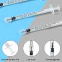 100 Pack 1ml 27G 0.5-Inch Luer Lock Science Lab Syringe, Individually Sealed for Labs, Liquid Measuring, and Dispensing
