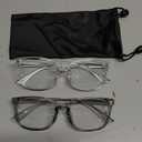 Gaoye Eyewear Frames for Men - Blue Light Blocking Square Glasses, Anti UV Ray Computer Gaming, Blue Blockers for Women (Transparent & Transparent Grey)