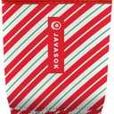 Sok It JavaSok Iced Coffee & Cold Soda Insulated Neoprene Cup Sleeve (Candy Cane Stripes, Large: 30-32oz)