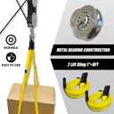 YATOINTO Rope Hoist Pulley System with Metal Bearing, 4400LB Pulley Block and Tackle, 8:1 Lifting Power 65ft, Heavy Duty Pulley Block for Hunting Lifting Garage Warehouses Building (with 2PCs Straps)