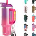 Frost Buddy Thicc Buddy - 40 oz Stainless Steel Vacuum Insulated Tumbler with Lid and Straw for Water - Travel Mug Cupholder Friendly - Gifts for Women Men Him Her (Violet Haze)