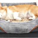 JOYELF Medium Memory Foam Dog Bed Orthopedic Dog Bed & Sofa with Removable Washable Cover and Squeaker Toy as Gift (Medium-31.5"x22")
