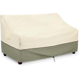 COSFLY Patio Furniture Covers Waterproof, Outdoor 3-Seater Sofa Cover Heavy Duty Fits up to 79W x 38D x 35H inches (Beige)