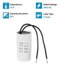 PATIKIL 10uF CBB60 Running Capacitor with 2 Wires, AC 450V Start Up Motor with Frequency of 50Hz/60Hz for Refrigerators, Washing Machines, Water Pumps, Air Compressors Pumps