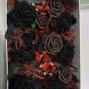 Ling's moment 6pcs Wedding Wrist Corsage Artificial Flowers, Girl/Mother Homecoming Prom Corsages Wristlet Halloween Dcor, etc. Black Gothic Burgundy