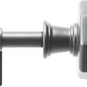 Martha Stewart Chatsworth Curtain Rod for Windows 36 to 66 inches, Adjustable Length .75 inch Diameter Metal Curtain Rod with Round Finials, 36  66, Matte Nickel