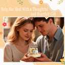 DIY Miscarriage Gifts for Mothers Glass and Wooden Box Miscarriage Memorial Baby Memory Box(Blue)