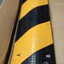 Rubber Speed Bumps for Road [2 pcs],78.7'' Total Long,66000 LBS Load Capacity,2 Channel Modular Heavy Duty Bump,Cable Protector Ramp with 8 Expansion Screws,for Asphalt Concrete Gravel Driveway