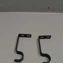 Amazon Basics Adjustable Curtain Rod Wall Bracket Hooks, Set of 2, Black