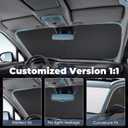 Windshield Sun Shade Umbrella Compatible with Tesla Model 3 2016-2024 2025: Highland Front Car Window Shades - Foldable Model 3 Sunshades Block UV Keep Cool (Thickened-for Model 3 (Blocks 99% of UV & Heat))