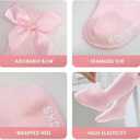Baby Knee High Socks Girl Non Slip Toddler Stockings Cotton Bow Ruffle Newborn Long Socks Infant Dress Sock 0-6M/6-12M/1-3Y (Pink)