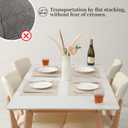 Leetaltree Beige Placemats Set of 4 - Heat Resistant Non-Slip Place mats for Dining Table, Washable Durable PVC Vinyl Woven Table Mats, Beige, 4