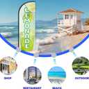 Lemonade Feather Flag for Business Advertising 6 FT Swooper Flag for Storefronts Retailers Shops Food Trucks Events and Fairs (Flagpole Not Included)