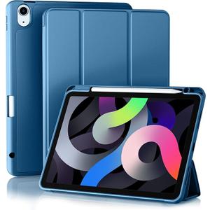 Akkerds Compatible with iPad Air 11 Inch Case 8th/7th/6th Generation (M4/M3/M2) 2026/2025/2024, for iPad Air 5th/4th Generation Case 10.9 Inch 2022/2020 with Pencil Holder[Auto Sleep/Wake], Peacock Blue