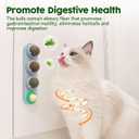 Potaroma 4 Catnip Silvervine Ball Toys, Extra Cat Energy Ball, Edible Cats Lick Kitten Chew, Teeth Cleaning Dental Wall Treats, Concentrated Flavor for All Breeds