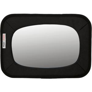 Nuby x Safe in the Seat Backseat Baby Mirror - Shatter-Resistant Car Mirror with Tether Anchor Strap - Fits Most Headrests for Rear-Facing Baby Monitoring
