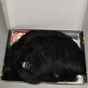 MOONSHOW Short Wigs for Black Women Black Pixie Cut Wig Short Layered Pixie Wigs for Black Women Natural Straight Wig with Bangs Synthetic Straight 1B Wig