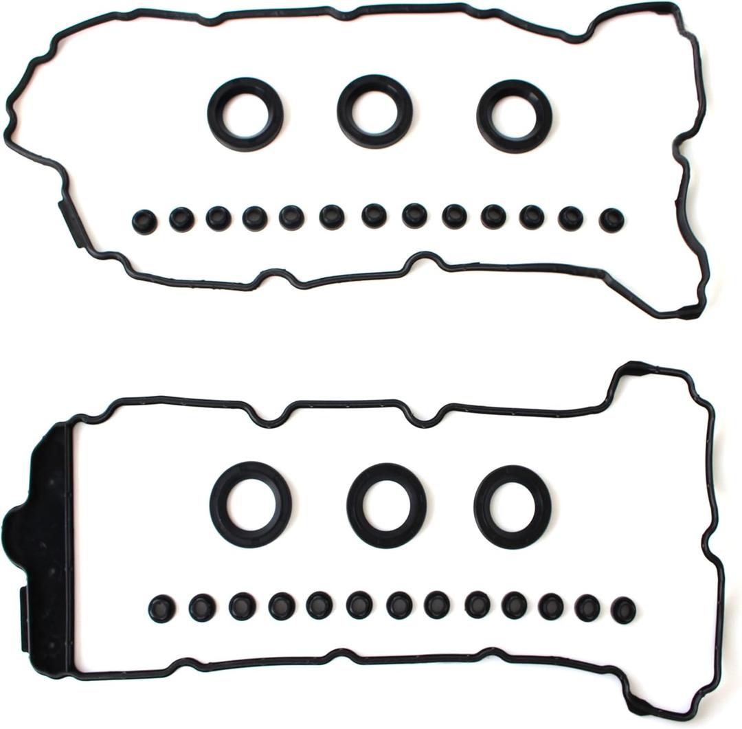 AUCERAMIC VS50888R Engine Valve Cover Gasket Set Fit for GMC Acadia Canyon Terrain for Chevy Equinox Caprice Colorado Impala for Cadillac CTS ATS for Buick Enclave Lacrosse 3.0L 3.6L