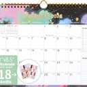 2 x 2026-2027 Wall Calendar, Calendar 2026-2027, 18 Monthly Wall Calendar from January 2026 to June 2027, 11 x 8.5 Inches Thick Paper, Large Ruled Blocks Monthly Calendar, for Home or Office Easy Organizing (Color1)