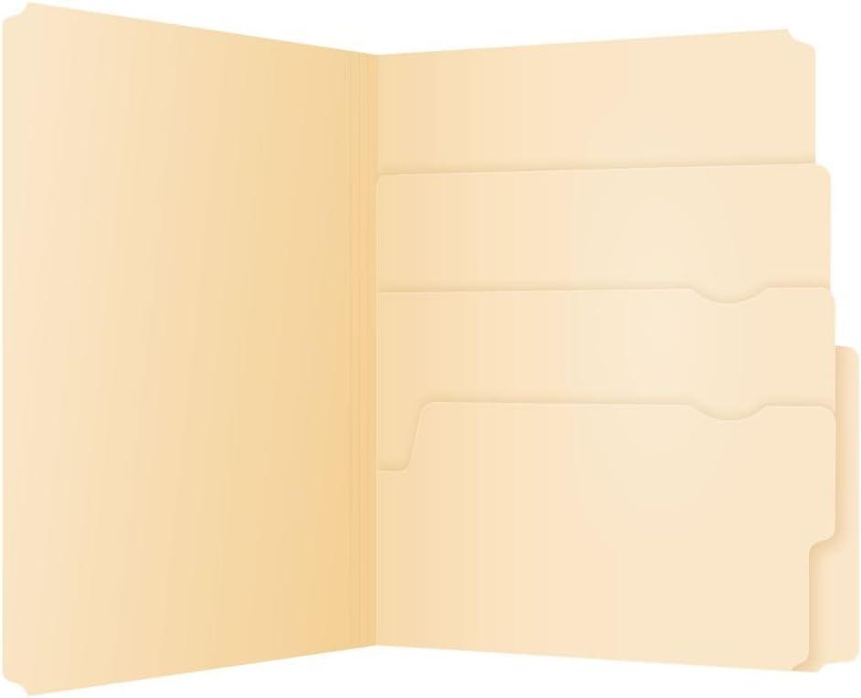Pendaflex Divide It Up File Folders, Letter Size, Manila, 12/Pack (10770)