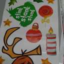 Christmas Door Sticker Decorations - Removable Seasonal Glass Stickers With Snowflake Decals for Window, Refrigerator