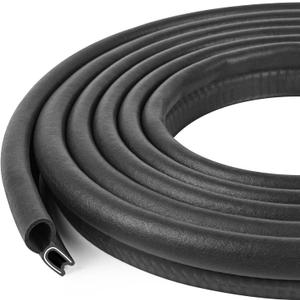 Automotive Door Weather Stripping 10Ft Car Door Rubber Edge Trim Seal Strip Gasket with Top Bulb Easy to Install for Car Bus Camper Boat RV Truck Doors and Home Applications
