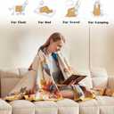 Boho Throw Blanket for Couch 100% Cotton Soft Breathable Butterfly and Floral Double Embroidery Spring Throw Blanket,50"x60" All Season Reversible Throws for Sofa Chair Bohemian Decor for Livingroom