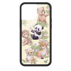 Wildflower Cases - Compatible with iPhone 16 Pro Max | Protective Black Bumper, 6.5ft Drop Test Certified, Small Business | Green Forrest Baby Animals Aesthetic Cute Trendy | Collab - Taylor Giavasis