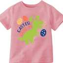 Valentines Shirts for Kids - Hearts Bows Valentine’s Day Tshirt Toddler Boys Girls Cute Love Tops (Pink)