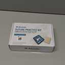 Alcedo Suture Practice Kit for Medical Students | Complete Set (32 Pieces) Include Durable Large Suturing Pad with Pre-Cut Wounds, Tools Kit, and Suture Threads for Educational Use Only