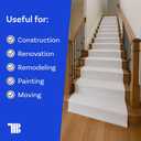TapeManBlue Temporary Floor Protector Roll, 39" x 100', Water and Slip Resistant, Heavy Duty Temporary Floor Covering for Construction, Painting, Moving, and Parties, Surface Protection Fleece, White