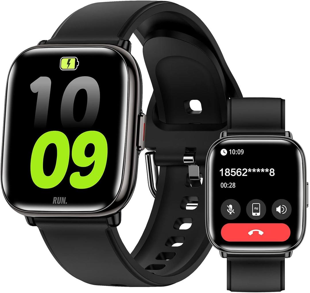 2025 Lightweight Smart Watch for Women, 1.75" AMOLED AI Smartwatch with Da GPT, Fitness Tracker with Heart Rate SpO2 Blood Pressure Sleep Monitor, 120+ Sports Modes, IP68 Waterproof for Android iOS (Black)