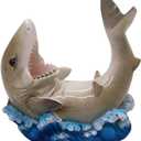 Shark Wine Bottle Holder, Freestanding Nautical Bar or Kitchen Decor, 7.75 Inches