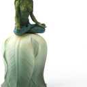 Veronese Design 5 3/4" Mother Earth Gaia Sitting Meditation Pose Flower Bell Resin Figurine