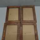 Ray & Chow 4x6 Picture Frames Set of 4, Made of Solid Wood and Real Glass, Display 4x6 Photos for Tabletop and Wall Mount,Rustic Brown