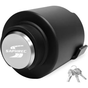 Upgraded Trailer Lock, Fits 2-5/16 Inch Coupler Heavy Duty Anti-Theft Trailer Hitch Lock, Accessories for RV/Boat/Trailer (Silver)