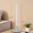 EDISHINE Upgraded LED Table Lamp, Stepless Dimmable Bedside Lamp with 3 Color Temperature, Modern Nightstand Lamp, Desk Lamp for Bedroom, Living Room, Corner, Gift, Metal Finish, Silver, 6W