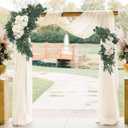Ivory Wedding Arch Draping Fabric 29" x 20 FT White Drapes for Backdrop Sheer Curtains Wedding Drapes for Romantic Bridal Baby Shower Decorations Ceremony Birthday Party Spring Outdoor Events