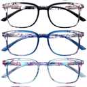 5 Pack Reading Glasses Blue Light Blocking for Women,Computer Readers with Spring Hinge