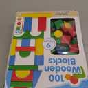 Melissa & Doug Wooden Building Blocks, 100-Piece Set of Sorting & Stacking Toys in 4 Colors and 9 Shapes, Classic Toddler Toys for Girls & Boys Ages 2+ - FSC Certified