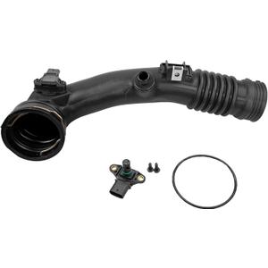 13717609811 Air Intake Hose Pipe Turbo Charger with Sensor Compatible with BMW 535i 640i 740i X5 X6 ActiveHybrid 5 ActiveHybrid 7 Air Intake Hose