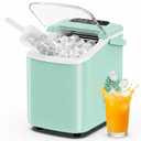 DUMOS Ice Maker Countertop, Ice Machine with Portable Handle, Basket and Scoop, 26lbs Daily, 9 Bullet Cubes in 6~8 Mins, Auto-Cleaning for Home, Kitchen, Office, Outdoors, RV Camping